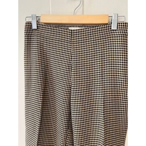 Talbots black and tan houndstooth pants 2 - Picture 2 of 7